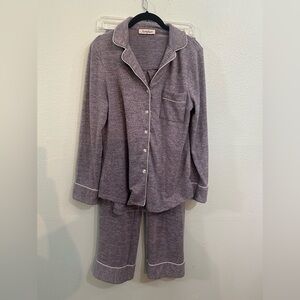 Blue  Pajama Set with White Trim